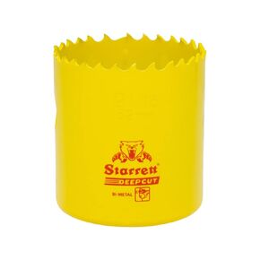 Starrett Deep Cut Hole Saw - DCH0314 Heavy Duty Bi-Metal with Extra Cobalt HSS Teeth - for Metals Wood Cast Iron Fibreglass Plastic Materials - 83mm