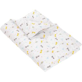 Giraffe Crib Quilt for Baby Boys and Girls | Muslin Toddler Comforter for Standard Size | Super Soft Reversible Quilted Blanket