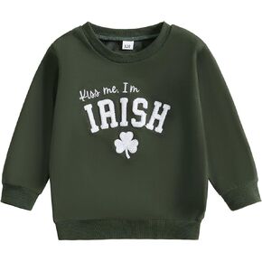 SHIBAOZI Little Kids St. Patrick's Day Outfit Baby Boy Girl St. Patrick's Day Romper Infant Toddler St. Patrick's Sweatshirts