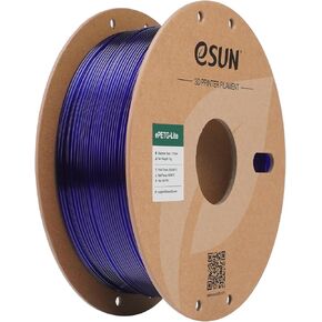 eSUN PETG Filament 1.75mm, High Toughness Glossy PETG 3D Printing Filament, 1KG Spool (2.2 LBS) 3D Printer Filament, Transparent Natural