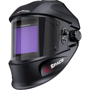 ARCCAPTAIN 3.94"X3.66" Welding Helmet Auto Darkening, 1/1/1/1 Top Optical Clarity Large Viewing Screen Solar Power Welding Hood with 4 Arc Sensor, Wide Shade 4-5/5-9/9-13 for TIG MIG ARC Welding CUT