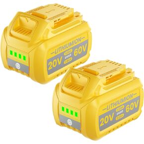 Bonacell 2Pack 9.0Ah Replacement for Dewalt 20V 60V Flexvolt Battery Compatible with DCB609 DCB606 DCB612 DCB200 DCB201 DCB203 DCB204 DCB206 DCB207 DCB209