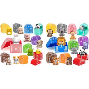 Aigybobo Learning Toys for 1,2,3 Year Old Toddlers, 40Pcs Animals Toys Montessori Counting, Matching & Sorting Fine Motor Games, Christmas Birthday Easter Gift for Baby Boys Girls Age 12-18 Months