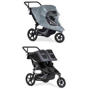 BOB Gear Revolution Flex 3.0 Duallie Double Jogging Stroller, Graphite Black