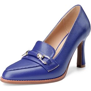 Oh Mispares Women’s Stiletto High Heel Pumps Pointed Toe Slip-on Loafers Shoes for Office Work Casual Daily Life Party 3.5 Inches Heels