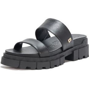 KARL LAGERFELD Women's Everyday Cushioned Insole Lacara-Lug Slide Heeled Sandal