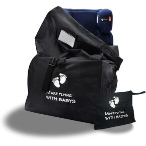 Car Seat Travel Bag for Airplane - Travel Bag Fits All Strollers,Pushchairs,Booster Seats, Infant Carriers & Wheelchairs, Water Resistant - Great for Airplane and Storage