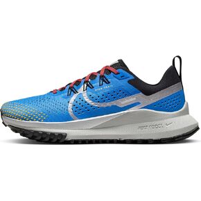 Nike Women's React Pegasus Trail 4 Running Shoes (Light Photo Blue/Track Red/Black/Metallic Silver, US Footwear Size System, Adult, Women, Numeric, Medium, 8)
