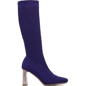 MOUSSE FIT Womens Chunky Heeled High Boots