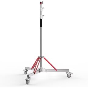 EMART Heavy Duty Light Stand with Casters, 10.5ft/320cm Adjustable 100% Stainless Steel Tripod Stand for Monolight, Studio Softbox, Reflector,Strobe