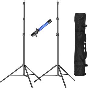 EMART 8.5ft/2.6m Aluminum Alloy Light Stand,Air Cushioned Heavy Duty Tripod Stand with 1/4" to 3/8" Universal Adapter with Bag for Studio Softbox,Umbrella,Reflector,Photography - 1 Pack