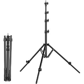 EMART 7ft Air Cushioned Light Stand - Reverse Folding Extendable Leg - Compact Portable Sturdy Travel Lightstand for Photography Film Video