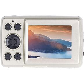 30 FPS Digital Video Camera for Photography, 4X Zoom Mini Digital Camera with 2.4 Inch High Resolution Screen, Supports 1280 * 720P Video, Night Vision Function(Gold)