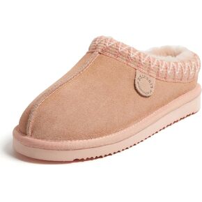 Fireside by Dearfoams Women's Greta Shearling Indoor Outdoor Clog Slipper