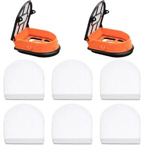 Replacement Foam Filters for WD101 WD201 WD100 WD200 AW302 AW201 AW261 WD160 WD161 AW161 & MessMaster WD261 Shark HydroVac XL 3-in-1 Vacuum Cleaner Parts# WDB1, WDB2, WDFF1, WDFF2, WDB1F2-8Pack