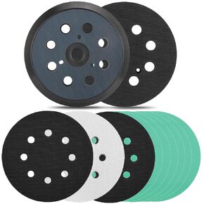 5 Inch 8 Hole Orbital Sander Pad for DeWalt DW420 DW421 2 Pack & Sander Foam Pad 3PCS & Festool Sandpapers 6 PCS