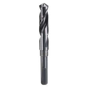 HARFINGTON 17mm Drill Bit 1/2" Reduced Shank 3-Flat 4241 High Speed Steel Nitriding Black 118° for Soft Materials Wood Plastic Iron Copper Aluminum