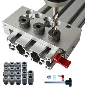 Aluminum Profile Drill Guide Access Hole Drill Jig For 1515 2020 2040 2060 2080 3030 3060 3090 4040 4080 Series, Kreg Portable Drilling Guide, Craftsman Tool Accessory