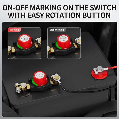 Remote Battery Disconnect Switch Battery 12V 240A Kill Switch Battery Cut Off Switch 12V Car Battery Disconnect Auto Anti Theft Kill Switch for Cars, Trucks, RVs, Boats in Saudi Arabia
