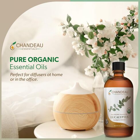 100% Pure Organic Essential Oil, Pure Orange Essential Oil for Aromatherapy, Soap Making, Candles, Laundry, Perfume, Cleaners or Diffusers - Large Amber Glass Bottle, 16 oz. in Saudi Arabia