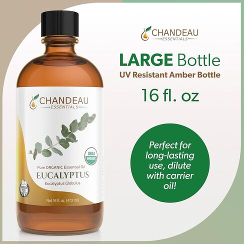 100% Pure Organic Essential Oil, Pure Orange Essential Oil for Aromatherapy, Soap Making, Candles, Laundry, Perfume, Cleaners or Diffusers - Large Amber Glass Bottle, 16 oz. in Saudi Arabia