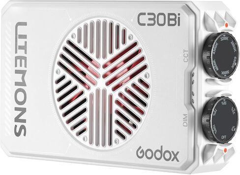 Godox C30BI LED LED Light ، على ضوء فيديو الكاميرا مع تعديل ثنائي اللون 2800K-6500K ، بطارية مدمجة ، ضوء التصوير الفوتوغرافي للتصوير والفيديو والبث المباشر in Kuwait