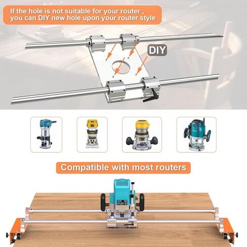 Router Sled for Flattening Slabs Precision Slab Flattening Jig for Woodworking, Planing, and Leveling Large Wood Slabs (Router Sled, Steel, 48 Inches) in Saudi Arabia