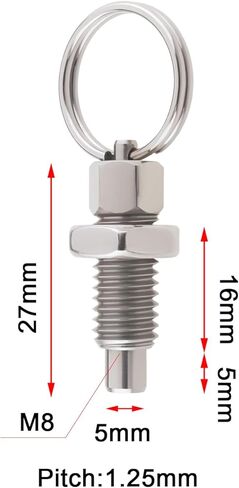 2pcs مكبس الربيع مع حلقة السحب M10 سرعان ما يعلق الفولاذ المقاوم للصدأ غير القابل للوقوف عن قابلية للعيش يدويًا للمعدات الصناعية in Kuwait