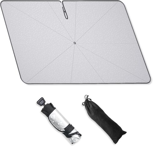 SXCY for 2019-2023 2024 Porsche Macan Windshield Sunshade 2022 2023 2024 Macan Accessories 2019-2022 2023 2024 Macan Sunshade Foldable Sun Shield for 2019-2024 Macan Sunshade Block UV Rays in Kuwait