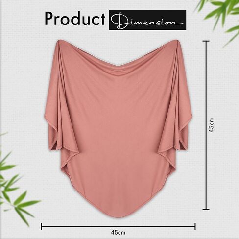 Swaddle Blankets, Baby Swaddling Wrap Nursery Blanket for Boys & Girls Unisex, Soft 95% Viscose from Bamboo and 5% Spandex, Large 45 x 45 inches, Smooth Blush Pink in Saudi Arabia