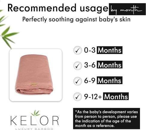 Swaddle Blankets, Baby Swaddling Wrap Nursery Blanket for Boys & Girls Unisex, Soft 95% Viscose from Bamboo and 5% Spandex, Large 45 x 45 inches, Smooth Blush Pink in Saudi Arabia
