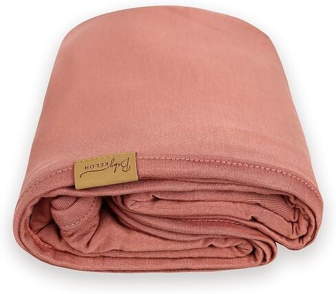 Swaddle Blankets, Baby Swaddling Wrap Nursery Blanket for Boys & Girls Unisex, Soft 95% Viscose from Bamboo and 5% Spandex, Large 45 x 45 inches, Smooth Blush Pink in Saudi Arabia