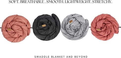 Swaddle Blankets, Baby Swaddling Wrap Nursery Blanket for Boys & Girls Unisex, Soft 95% Viscose from Bamboo and 5% Spandex, Large 45 x 45 inches, Smooth Blush Pink in Saudi Arabia