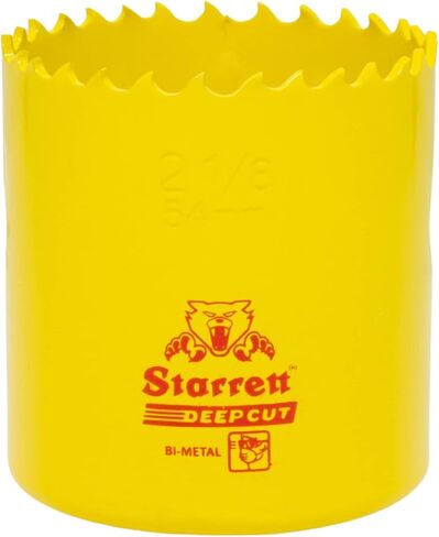 Starrett Deep Cut Hole Saw - DCH0314 Heavy Duty Bi-Metal with Extra Cobalt HSS Teeth - for Metals Wood Cast Iron Fibreglass Plastic Materials - 83mm in Kuwait