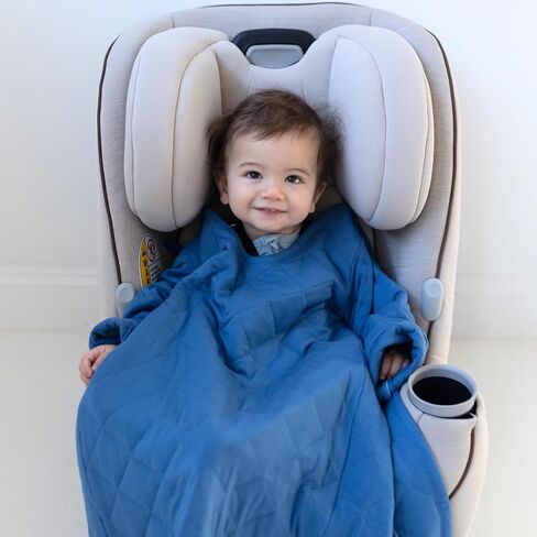 Buckle Me Baby Cozier Car Seat Blanket - Quilted Wearable Blanket with Sleeves - Ultra-Soft & Breathable - Jacket Alternative for Kids and Babies in Saudi Arabia