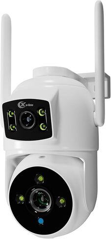 XVIM 6MP Dual Lens Security Cameras Wireless Outdoor, 2.4GHz WiFi Security Cameras, 360°View Wireless Camera, AI Detection, Color Night Vision, Two-Way Audio, Waterproof in Saudi Arabia