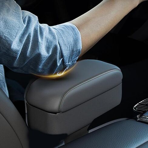 صندوق تخزين مسند ذراع السيارة، منظم حشو فجوات مقعد السيارة العالمي، دعم معصم الساعد المركزي للسيارة قابل للتعديل لمعظم موديلات السيارات ووحدة التحكم المركزية ﻿ in Kuwait