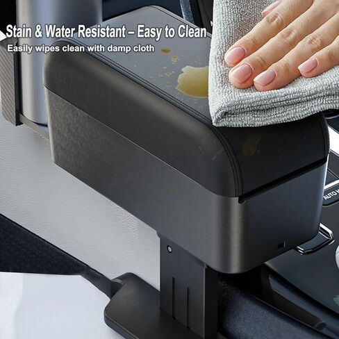 صندوق تخزين مسند ذراع السيارة، منظم حشو فجوات مقعد السيارة العالمي، دعم معصم الساعد المركزي للسيارة قابل للتعديل لمعظم موديلات السيارات ووحدة التحكم المركزية ﻿ in Kuwait