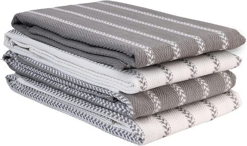 مجموعة مناشف المطبخ Lane Linen - حزمة من 6 مناشف أطباق القطن لأطباق التجفيف ، 18 "× 28" ، مناشف يدوية المطبخ ، مناشف الشاي ، مناشف أطباق متميزة للمطبخ ، مجموعة منشفة المطبخ السريعة - البيج. in Kuwait