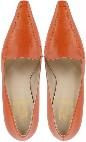 LEHOOR Women Vintage Chunky Block Heel Pumps Shoes Square Pointed Toe Slip On Formal Office Work Business Loafers Shoes Suede Snakeskin Cone Heel Oxford Shoe Ladies Professional Chic Fall 4-11 M US in Kuwait