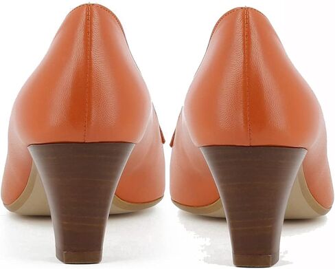 LEHOOR Women Vintage Chunky Block Heel Pumps Shoes Square Pointed Toe Slip On Formal Office Work Business Loafers Shoes Suede Snakeskin Cone Heel Oxford Shoe Ladies Professional Chic Fall 4-11 M US in Kuwait