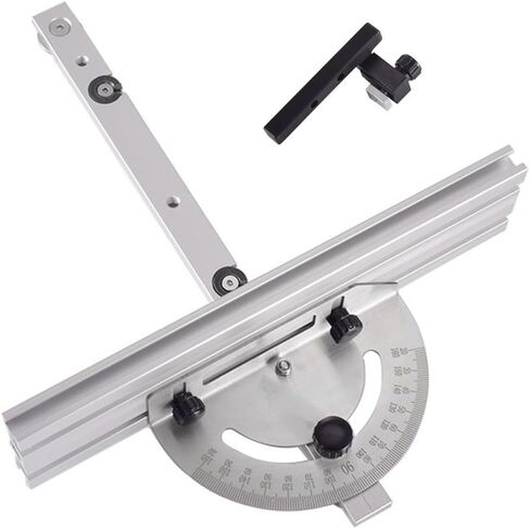 Precision Miter Gauge, Miter Gauge for Table Saw, with Miter Gauge Fence and Limit Stopper, 140° Angle Stops, Adjustable for Bandsaw Router Table, 250mm x 300mm in Saudi Arabia