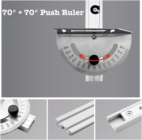 Precision Miter Gauge, Miter Gauge for Table Saw, with Miter Gauge Fence and Limit Stopper, 140° Angle Stops, Adjustable for Bandsaw Router Table, 250mm x 300mm in Saudi Arabia