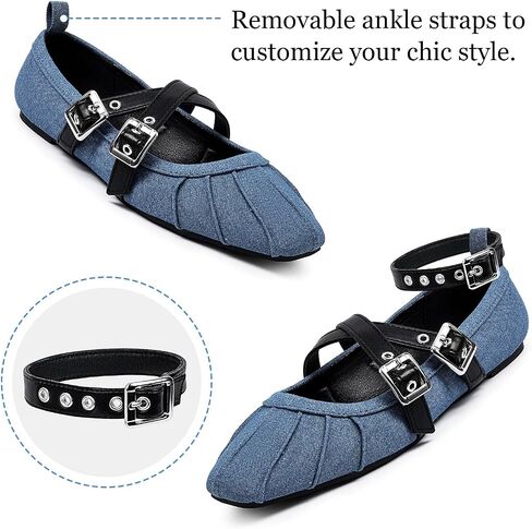 Womens Mary Jane Flats Round Toe Comfortable Cross Strap Flats Dressy Ballet Flats Shoes Vintage Shoes with Ankle Strap in Saudi Arabia