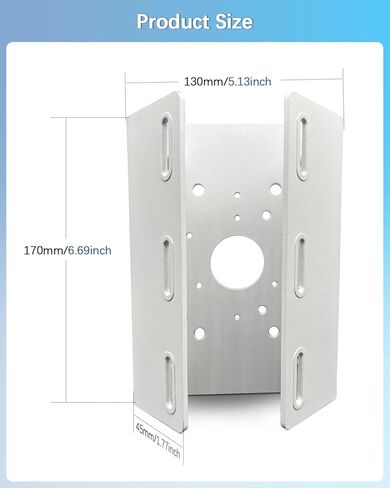 Universal Vertical Pole Corner Mount Bracket for Security Camera, Stainless Steel Pole Mount Adapter with 4 Loops, CCTV Cameras Mounting Brackets, Solar Panel Clamp in Saudi Arabia