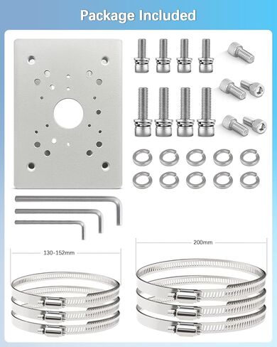 Universal Vertical Pole Corner Mount Bracket for Security Camera, Stainless Steel Pole Mount Adapter with 4 Loops, CCTV Cameras Mounting Brackets, Solar Panel Clamp in Saudi Arabia