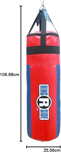 Ringside Apex Heavy Bag, Punching Bag for Boxing Training and Workout, Silver and Black, 100 lbs, Includes Nylon Straps and Hanging Clip in Saudi Arabia