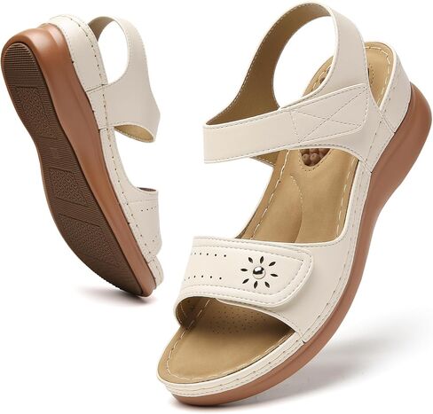 Tilocow Sandals Women Wedge Shoes - Orthopedic Comfortable Arch Support Platform Sandals for Women Wedge Summer Dressy Casual Bunion Walking Sandals in Kuwait