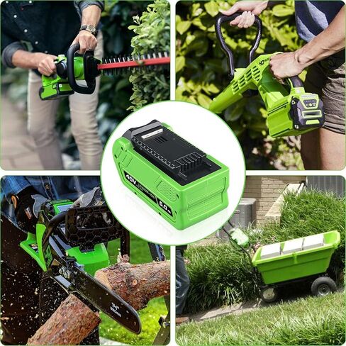 Ferryboat 6000mAh 40V بطارية بديلة لبطارية GreenWorks 40V 29462 بطارية متوافقة مع Greenworks 29472 29462 G-MAX Power Tools 29252 20202 22262 25312 25322 (حزمة واحدة) in Saudi Arabia