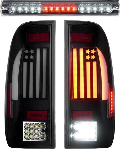 LED Tail Light Fit for Ford F150 1997-2004, for F-250 1997-1999 Light Duty (7 Lug Nut), for F-250 F-350 F450 F550 Super Duty 1999-2007,Only Fits for Styleside/Fleetside Models, Smoke Lens in Saudi Arabia